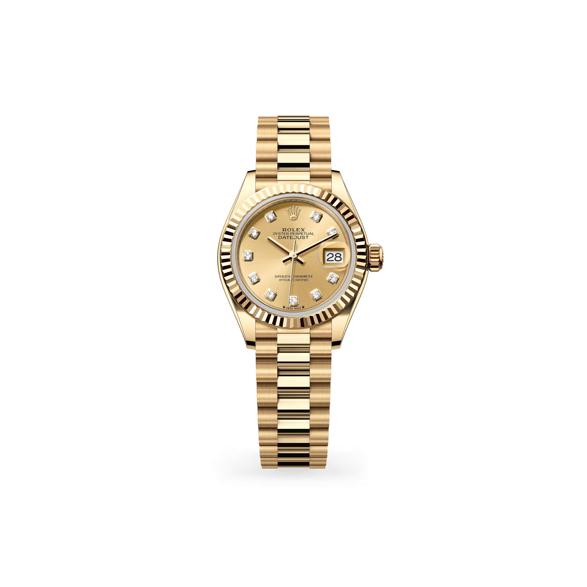 R01ex lady-datejust oyster, 28 mm, yellow gold m279178-0017